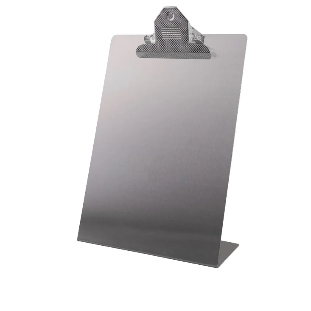 Portable Stainless Steel Menu Clip Stand A4/A5/A7/B6/A6 Non-slip Bill Clip Vertical Waterproof Table Check Holder Banquet
