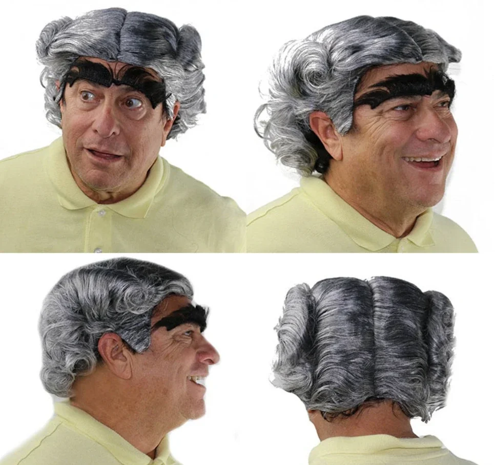 

REEWES Mayor of Whoville Grinch Whowig Синтетические парики Косплей Рождество Хэллоуин