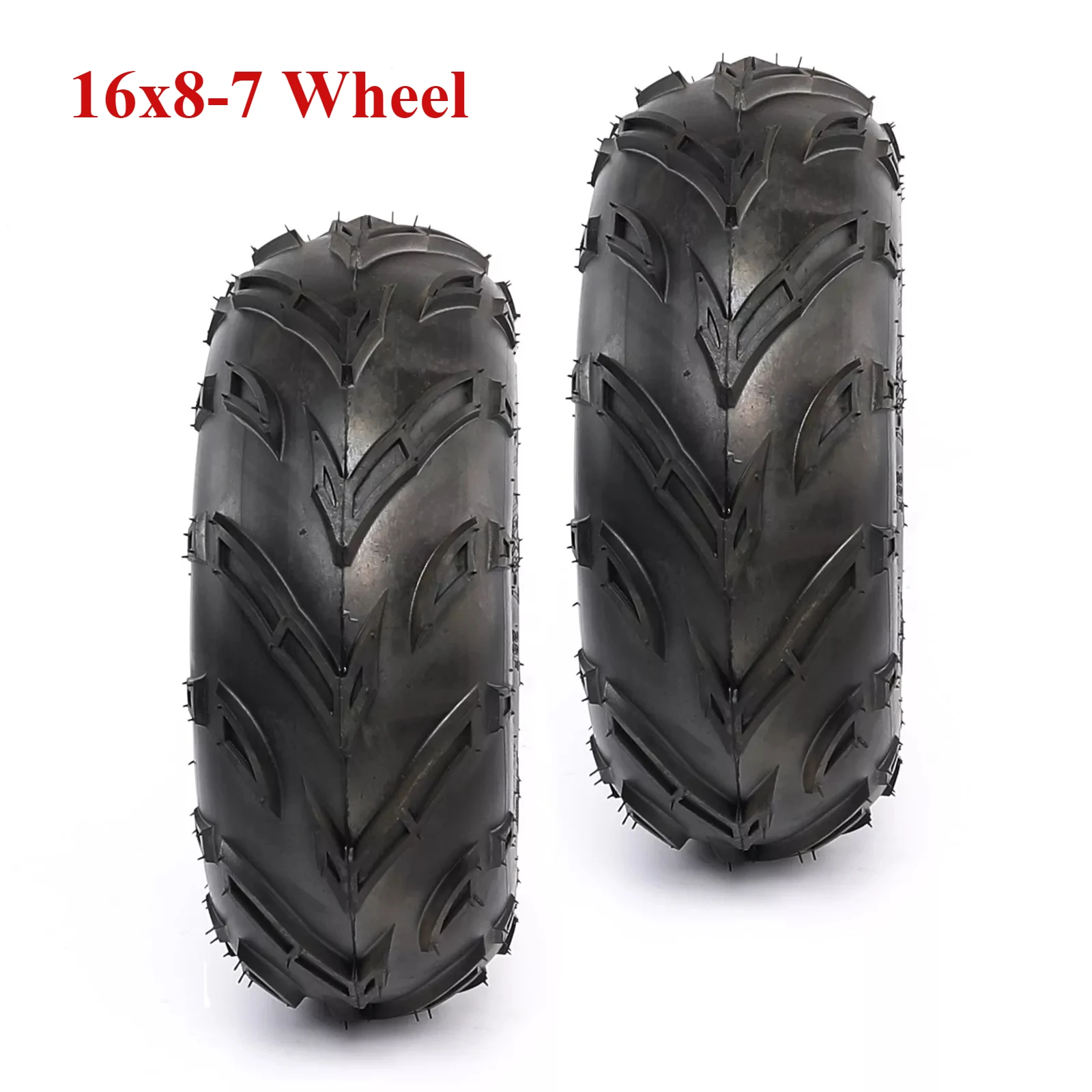 Pair 16x8-7 Wheel Tyre Rim 4 lugs ATV Quad Bike Buggy Ride on Mower Go kart