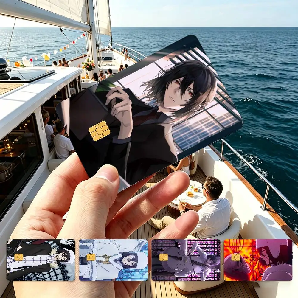 Anime Cool Fyodor D From Bungo Stray Dogs Credit Card HD Stickers Game Card Decal Small Chip Waterproof Sticker Gift