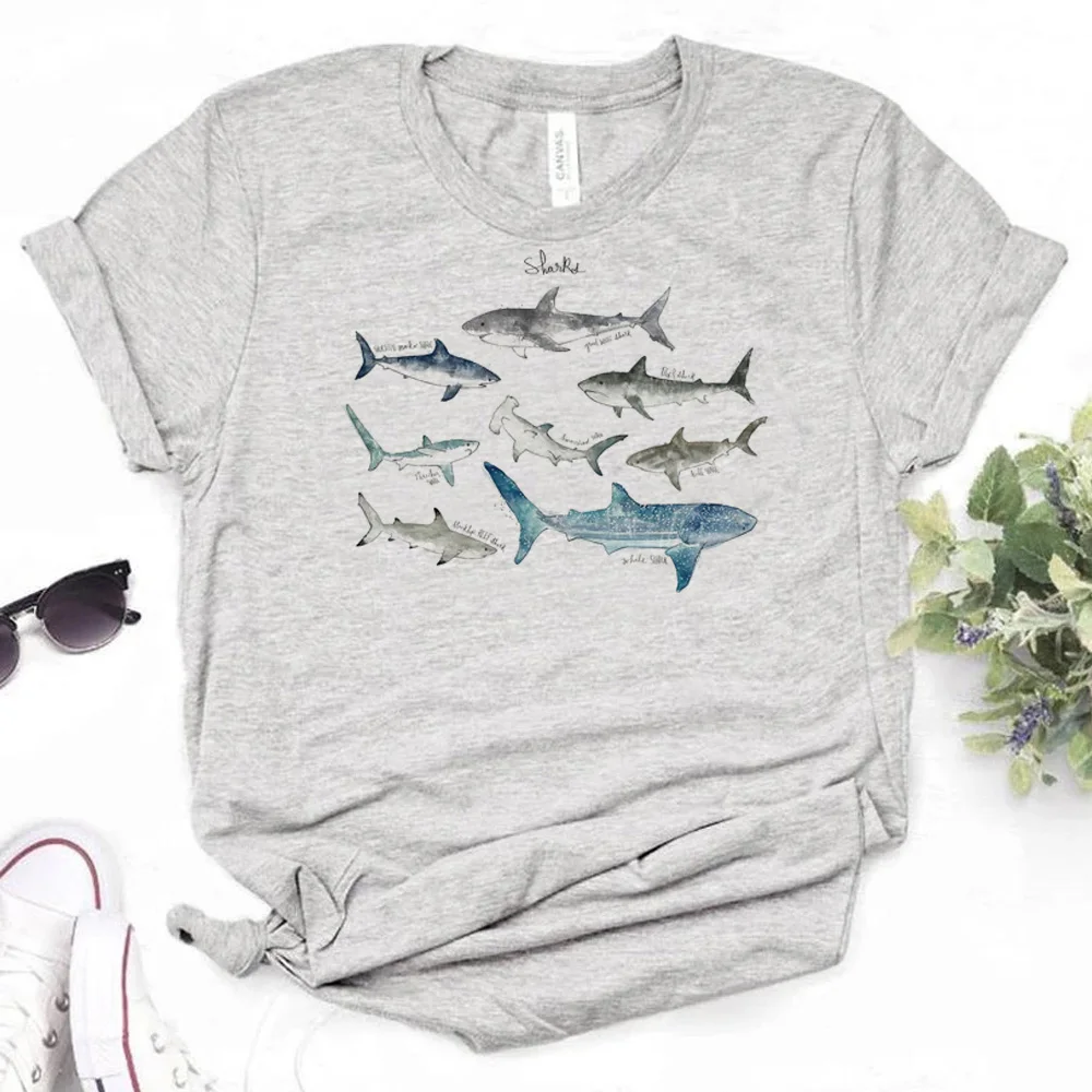 Whales t shirt women summer top female graphic clothes