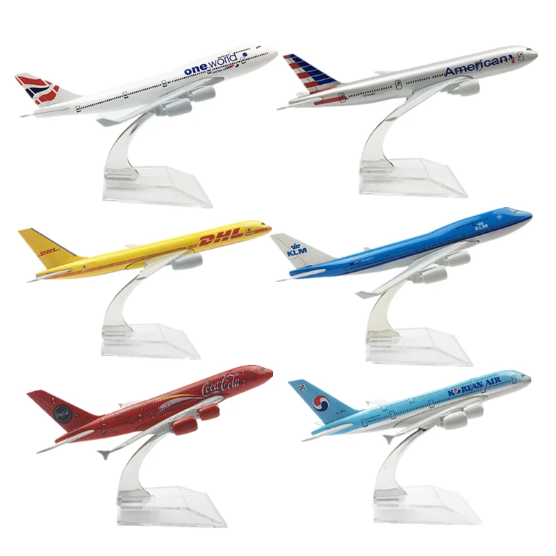 16CM 에어버스 A320 A330 A350 A380 보잉 B737 B747 B777 B787 비행기 모델, 다이캐스트 항공기 완구 여객기 모델, 어린이 선물