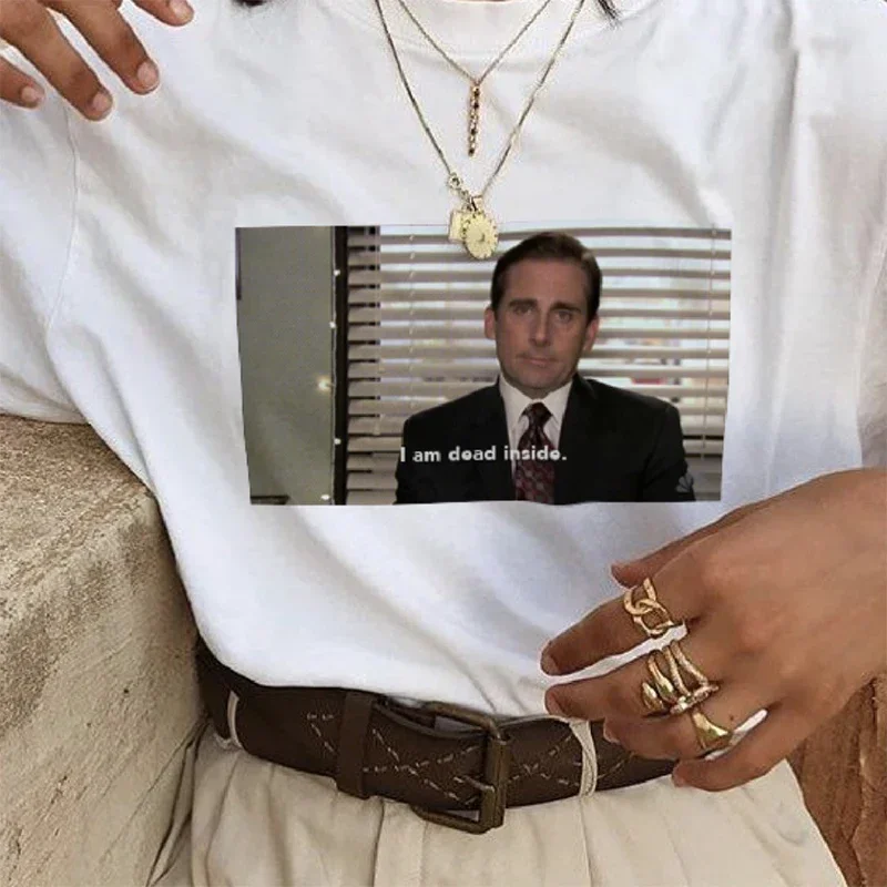 Fashion Cal t-shirt Summer I am dead inside Quote Funny t-shirt Office Michael Scott t-shirt Unisex Tumblr Grunge