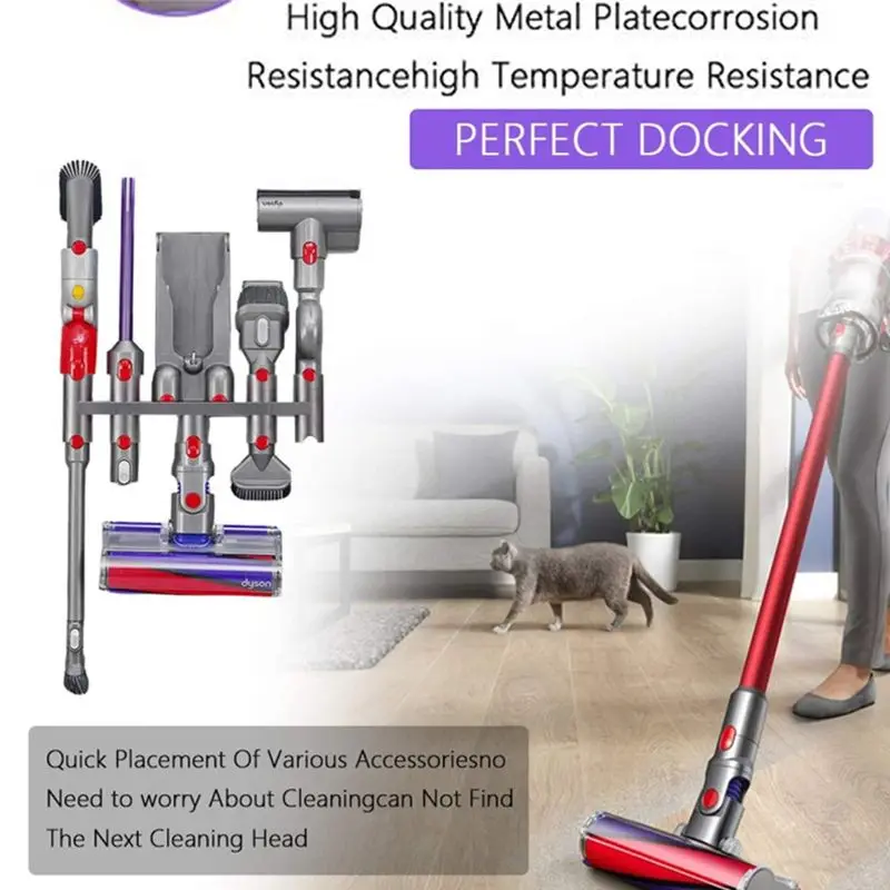 AB46-Storage Bracket For Dyson V7 V8 V10 V11 V12 V15 Vacuum Cleaner Brush Head Stand Suction Nozzle Base Station Tools - view 5