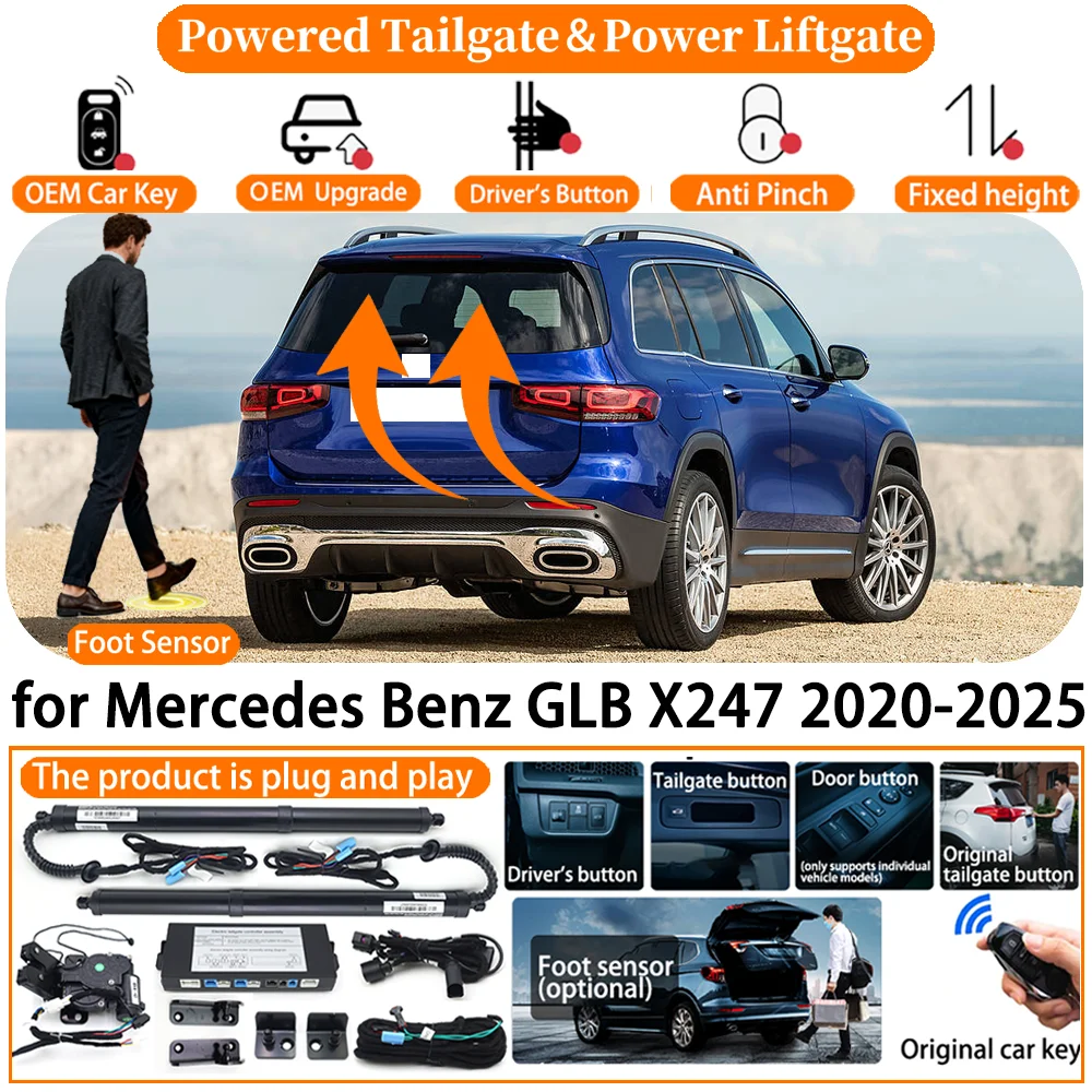 Car OEM Powered Tailgate system for Mercedes Benz GLB X247 2020-2025 Automatic Electric Power Tailgate Tail Gate Lift Strut kit