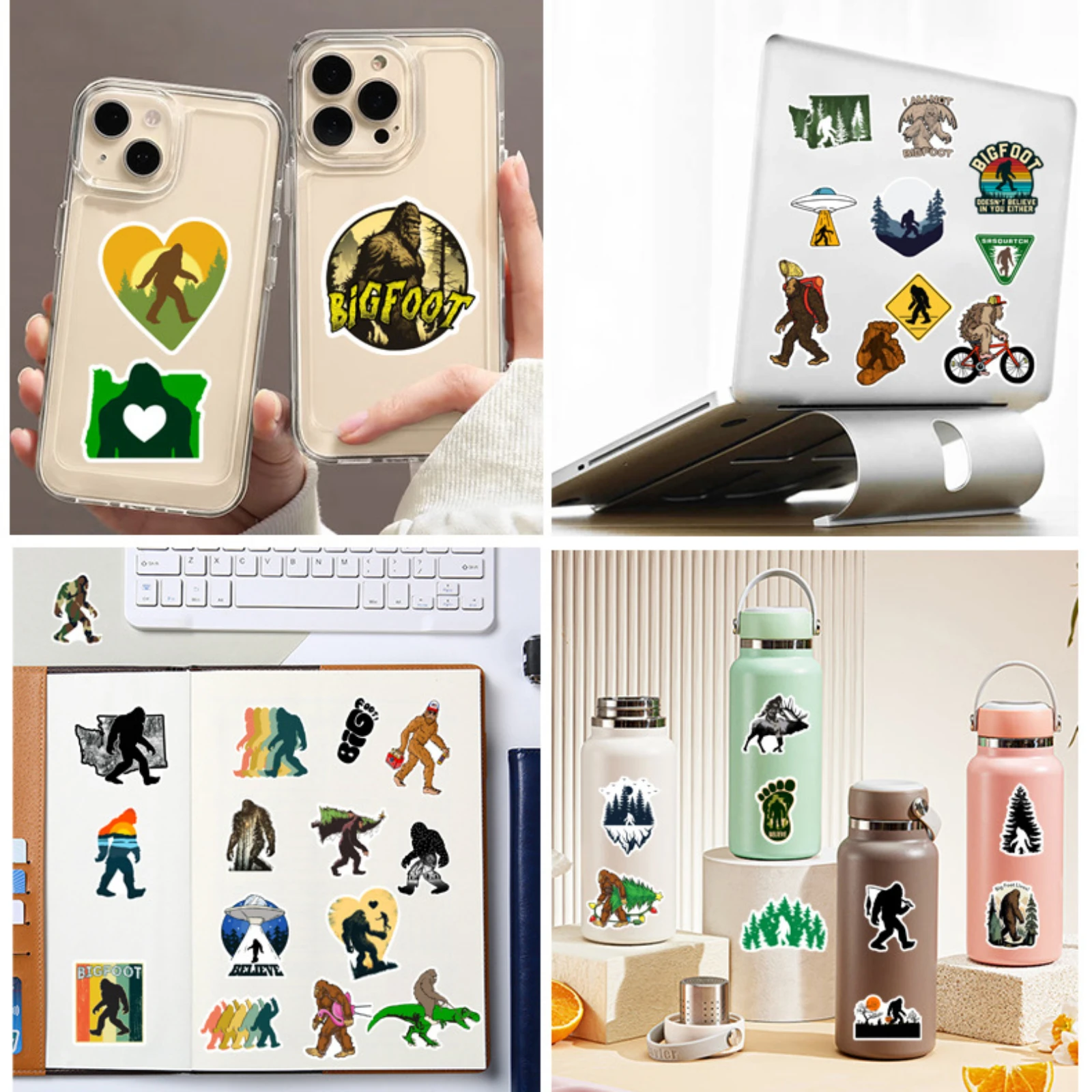 10/25/50pcs Outdoor Wild Bigfoot Graffiti adesivi per valigia fai da te bottiglia d'acqua telefono Laptop chitarra moto Skateboard