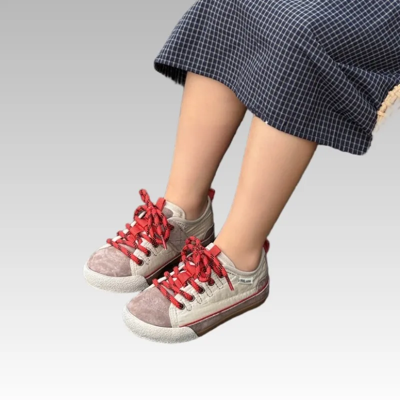 

Children's casual shoes, retro four season outdoor skateboarding shoes boys girls students versatile canvas sports shoes