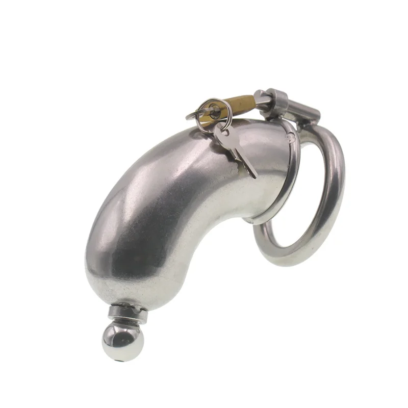 Stainless Steel Male Chastity Lock CB Penis Lock Cage Cylinder Full Wrap with Catheter Alternative Bondage Wear Sex Toys for Gay