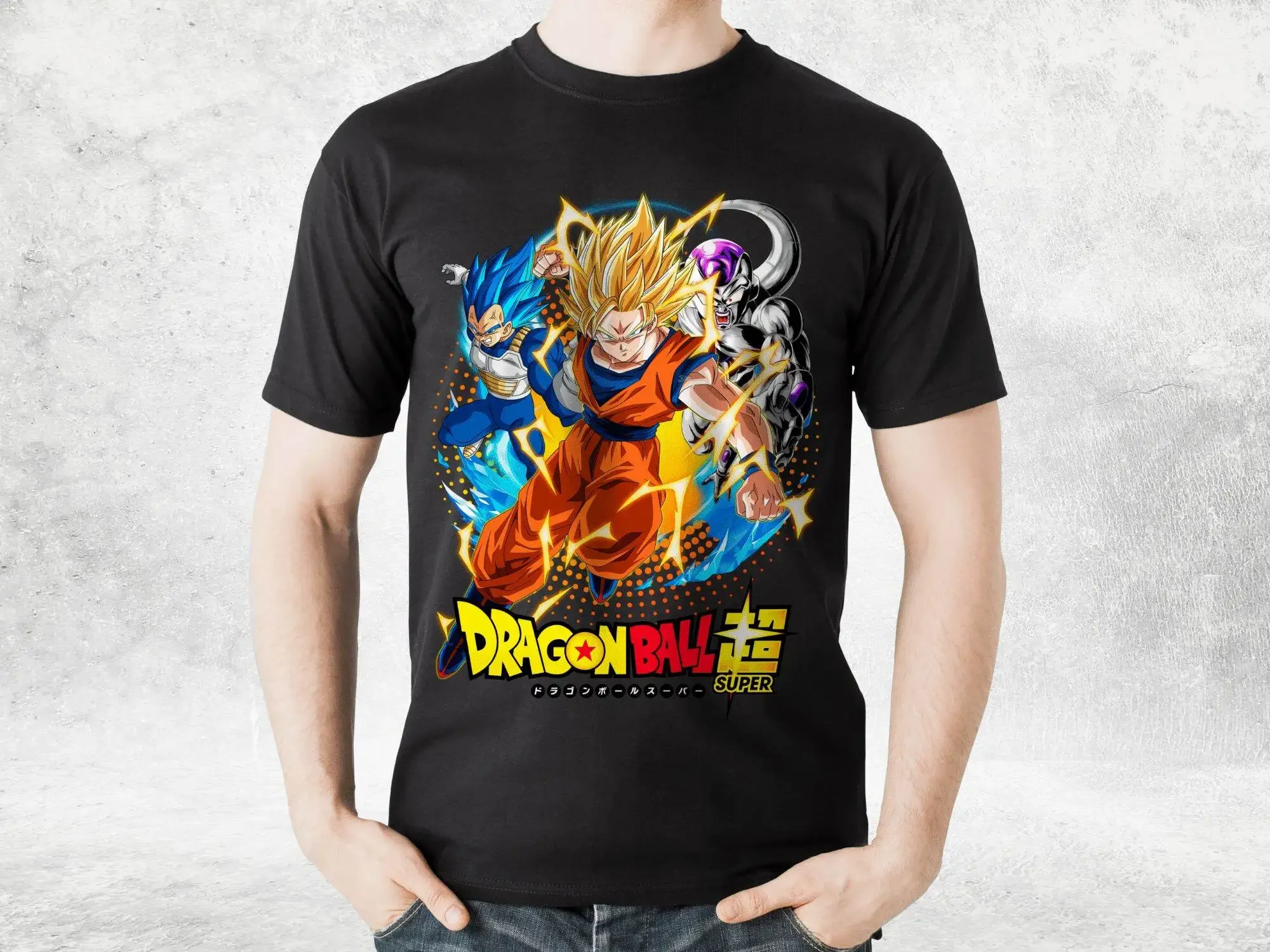 

2026 Dragon Ball Vegeta Japanese Animation Summer T-shirt for Men Cotton Y2k Harajuku Style Loose Fit Short Sleeve Parent-Child