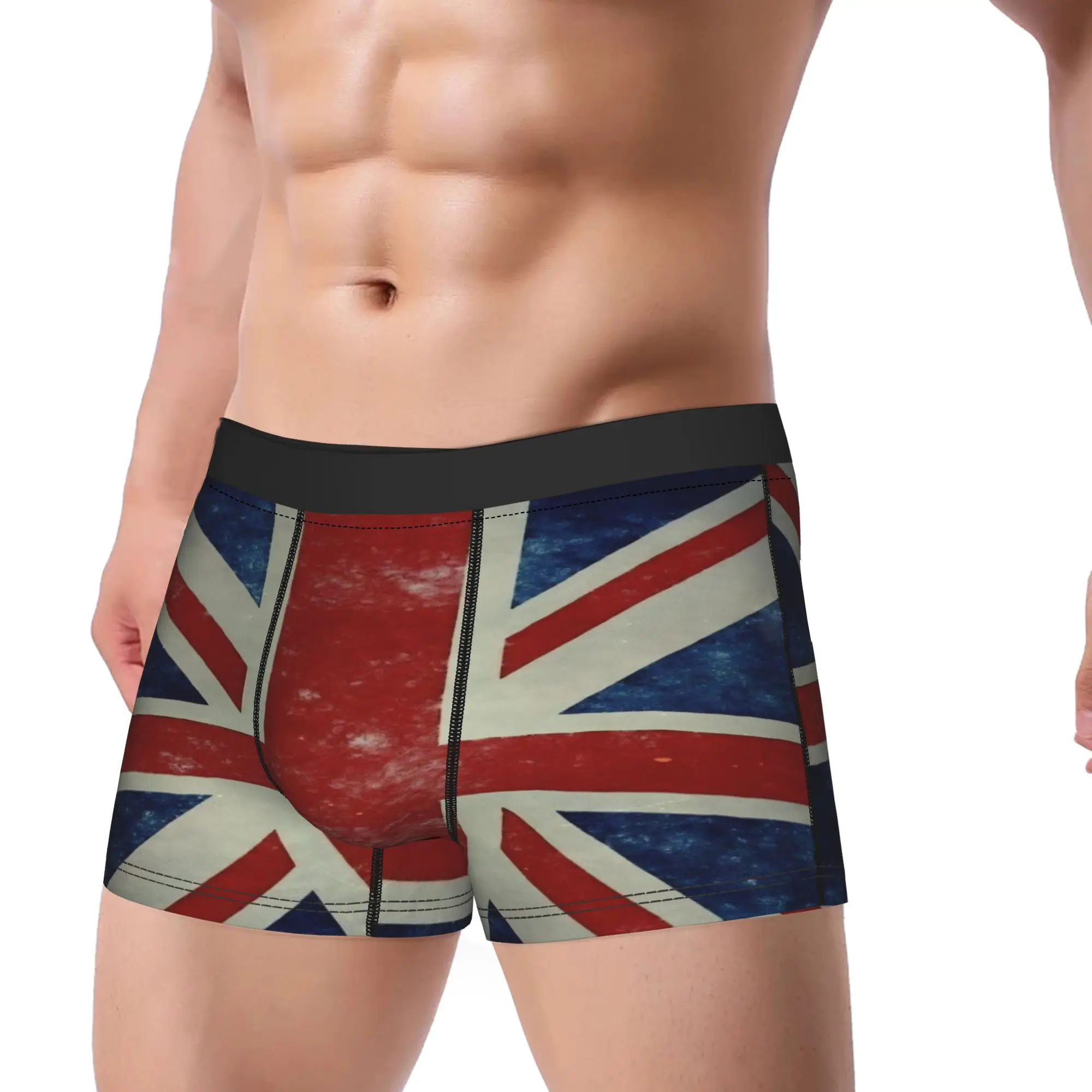 UK Flag Underwear  Men Shorts Briefs Funny Boxershorts Quality Custom DIY Large Size Panties