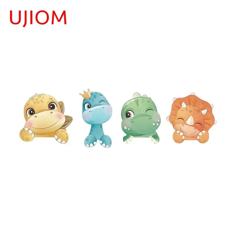 UJIOM 13cm X 3.9cm Peeker Dinosaur Anime Wall Stickers Creativite Graffiti Light Switch Vestibule Living Room Decal Home Mural