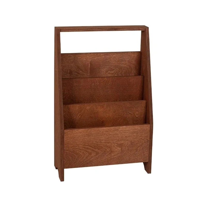 Y Retro multi-layer magazine rack, household small apartment book shelf, simple cafe, wall storage shelf