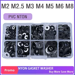 PVC Nyon Gasket Washer Hard Soft Plastic TransparentFlat oring Insulating Plain Gasket O Ring Spacer Kit M2 M2.5 M3 M4 M5 M6 M8