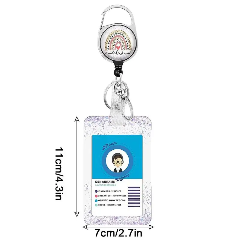 ID Badge Holder com cordão, Heavy Duty, Vertical ID Protector, Bage Clips para enfermagem