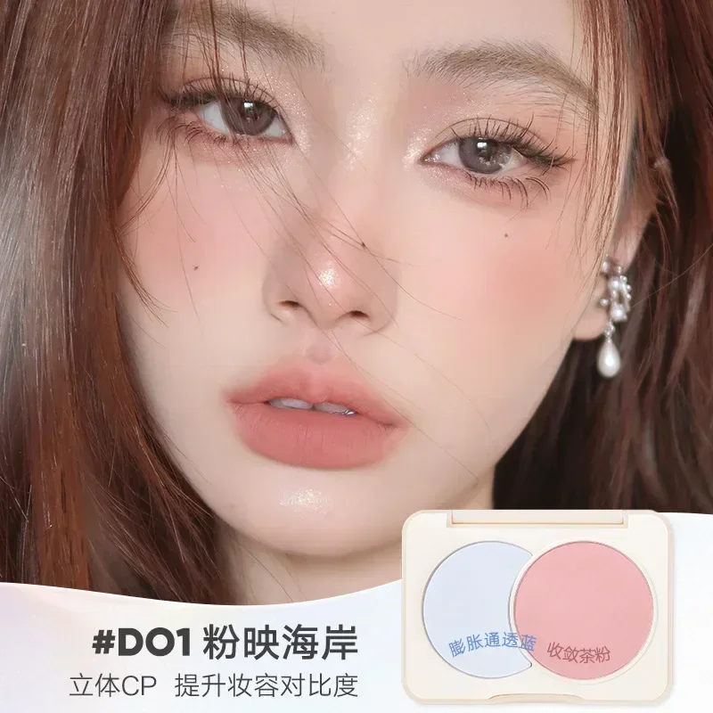 Judydoll Original double couleur Blush mat poudre fard à joues imperméable Palette dégradé Blush maquillage Rouge facile à utiliser cosmétique