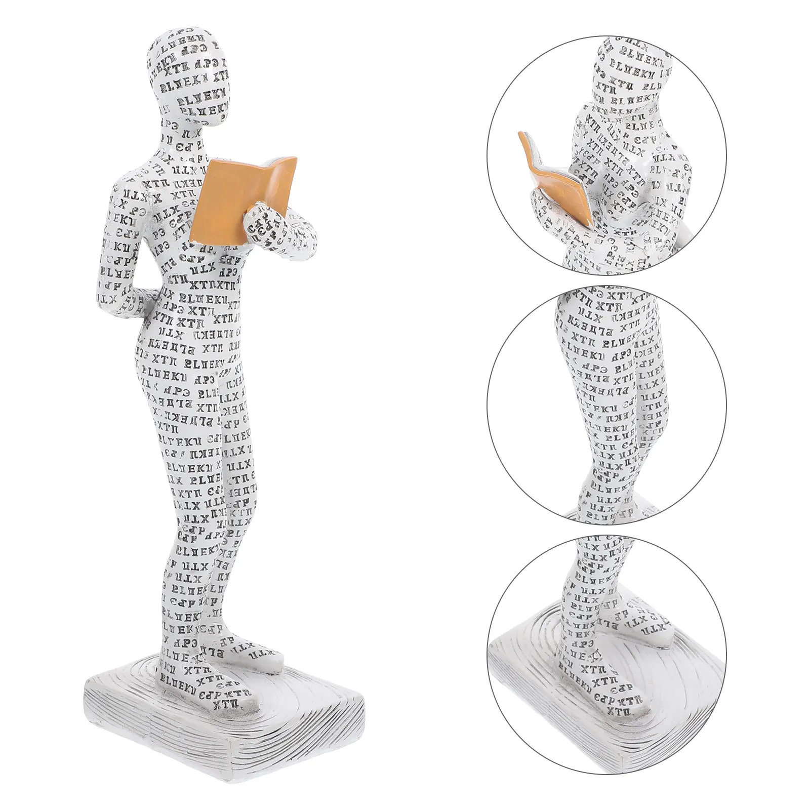 

Creative Resin Reading Woman Home Decor Shelf Bookshelf Decoration Desktop Ornament Abstract Sculpture Living Room Aesthetic