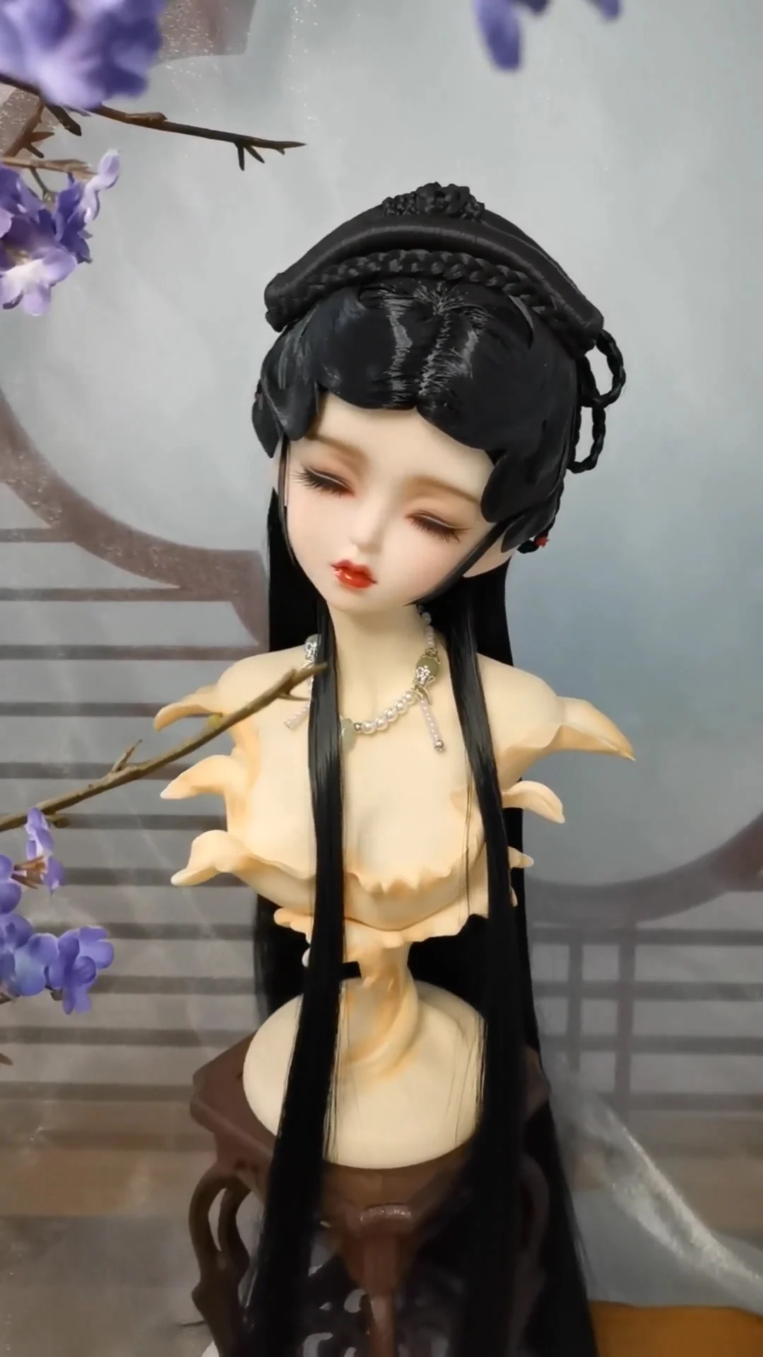 1/6 1/4 1/3 BJD古代コスチュームウィッグ人形アクセサリー漢服スタイリングヘアレトロウィッグ BJD/SD YOSD MSD SD13 ビッグガール SSDF C1661用