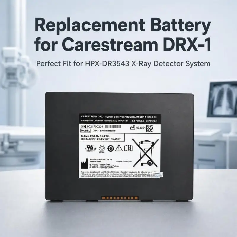 Совместимая сменная батарея для рентгеновского детектора Carestream HPX-DR3543 и цифровой рентгеновской системы DRX-1.