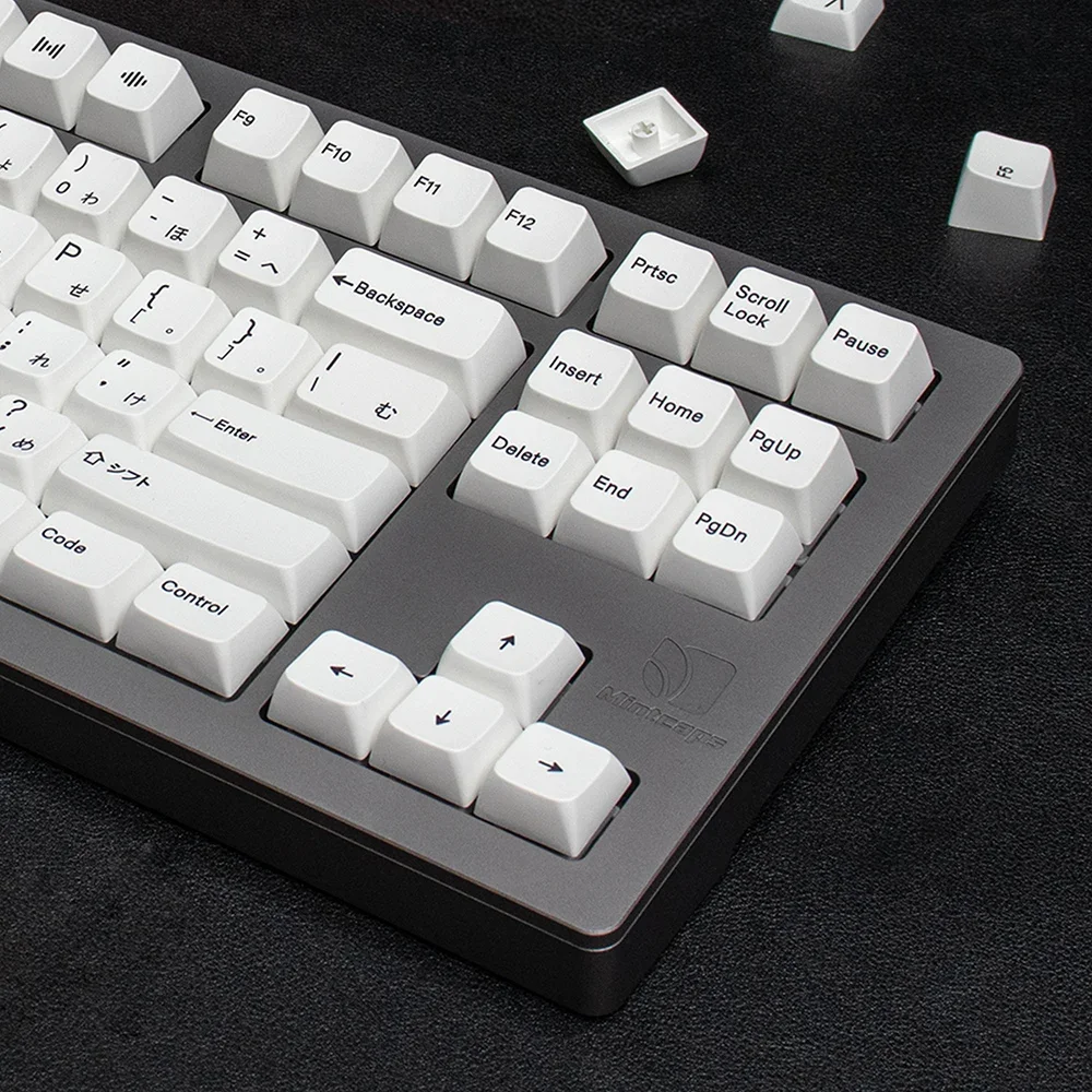غطاء مفاتيح أبيض PBT التسامي 126 مفتاح للوحة المفاتيح الميكانيكية 64/87/104