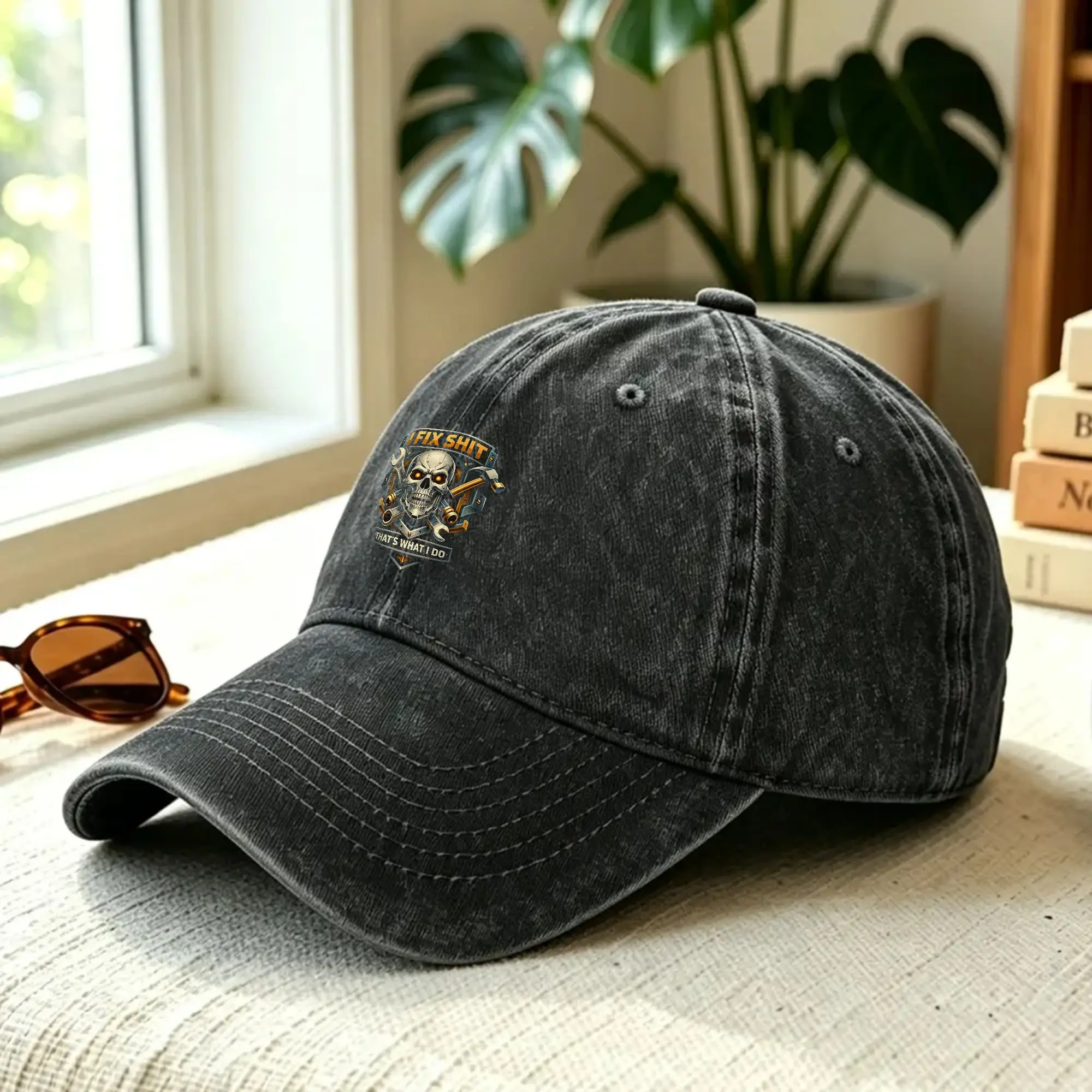 Washed Baseball Cap I Fix Shit That What I Do Spring Hip Hop Hats For Couple Women  Casual Hunting Camping Sun Baseball Caps