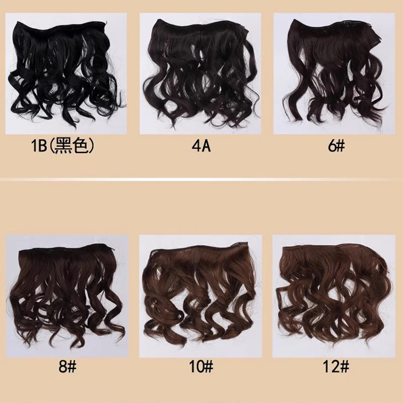 15cm curly doll wigs 1/3 1/4 1/6 BJD Doll hair /  natrual brunettes blondes color pink color heat resistant hair for bjd doll