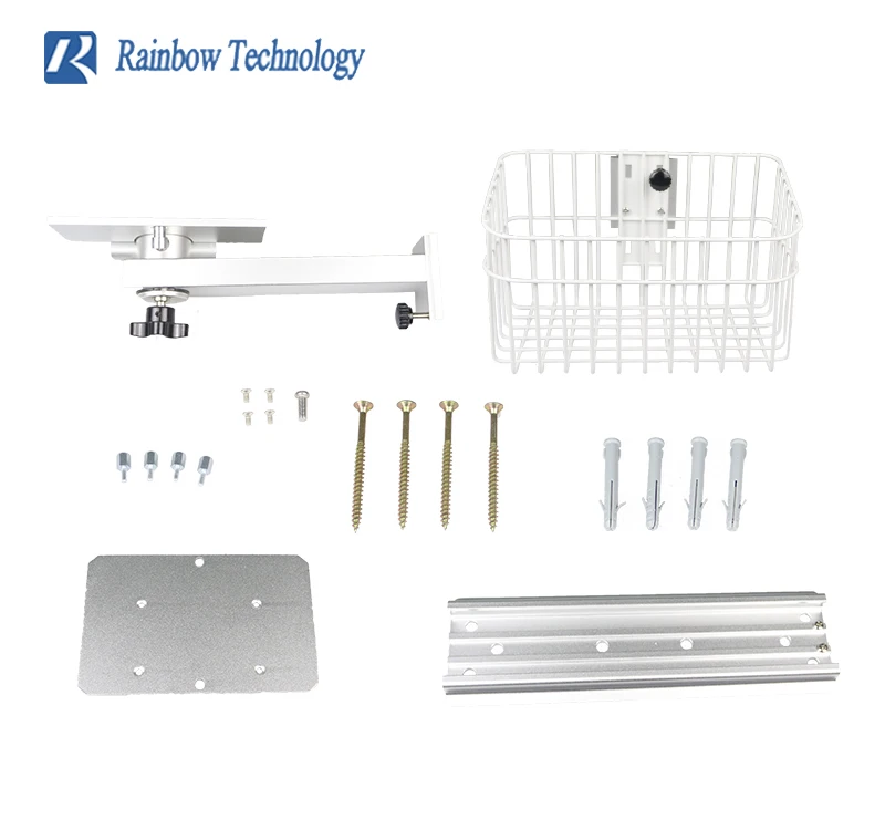 Best Selling Adjustable Monitor Bracket Wall Mount Stand Metal Shelves Square Basket Straight Arm Channel Nonstandard