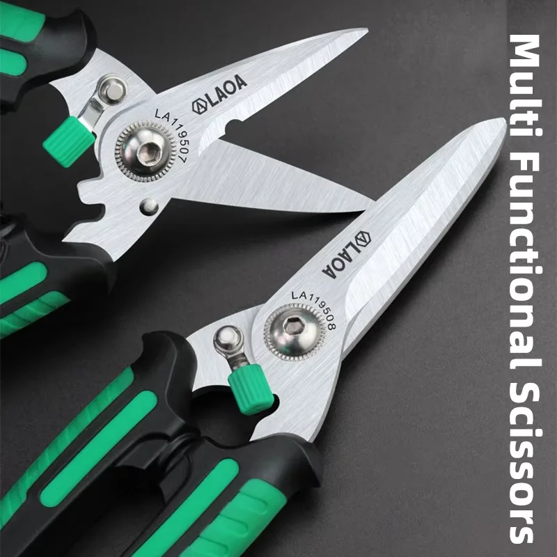 LAOA Multifunctional Electrician Scissors Stainless Steel Blade For Wire Cable Wire Duct Thin Sheet Metal Cutting Hand Tool