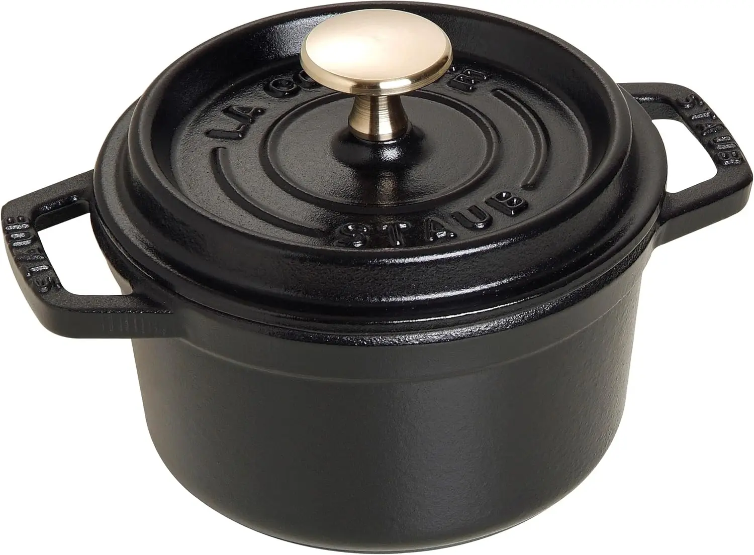 

La Cocotte Round 40509-476 Pico Cocotte Round Black 5,5 дюймов (14 см) Маленький, литье для обеих рук, эмалированный горшок, индукционная комбинация