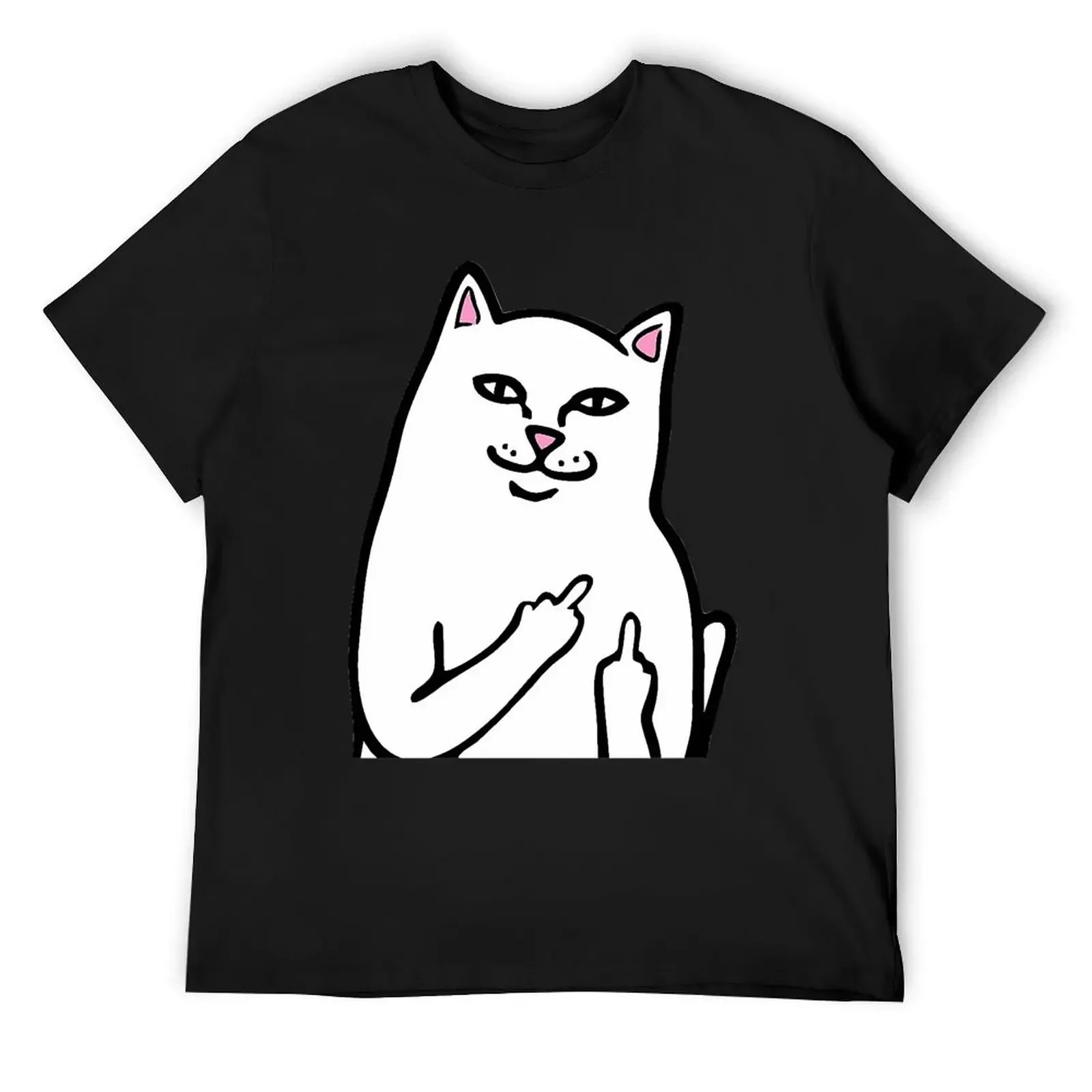 Vintage Cat Midle Finger Call Me T-Shirt customs quick drying T-shirts for men cotton