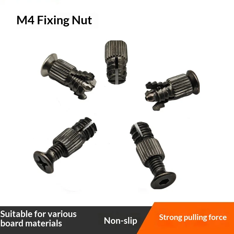 M4 High-Strength Expansion Pull Nut Two-in-One Hinge Base Pull Nut with Internal and External Threads Cabinet Door Hinge Embedme