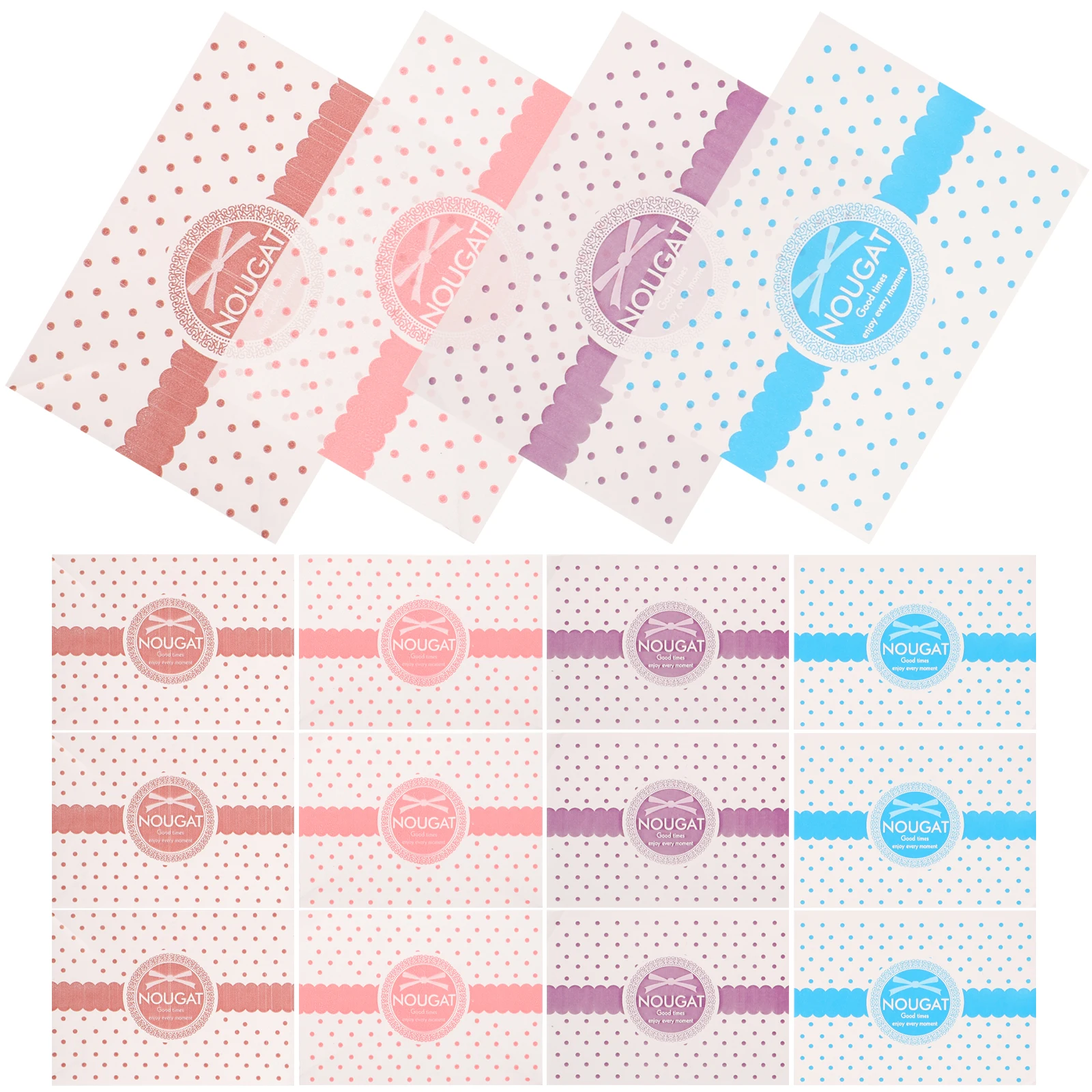 

400 Pcs Wedding Candy Wrapper Wrappers Wrapping Paper Biscuit Xmas Nougat Packing