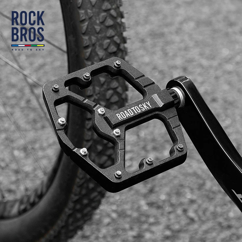 ROCKBROS ROAD TO SKY Bicycle Pedals 3 Bearings Aluminum Alloy Bike Pedals Structure MTB High Quality Cycling Pedals Accessories