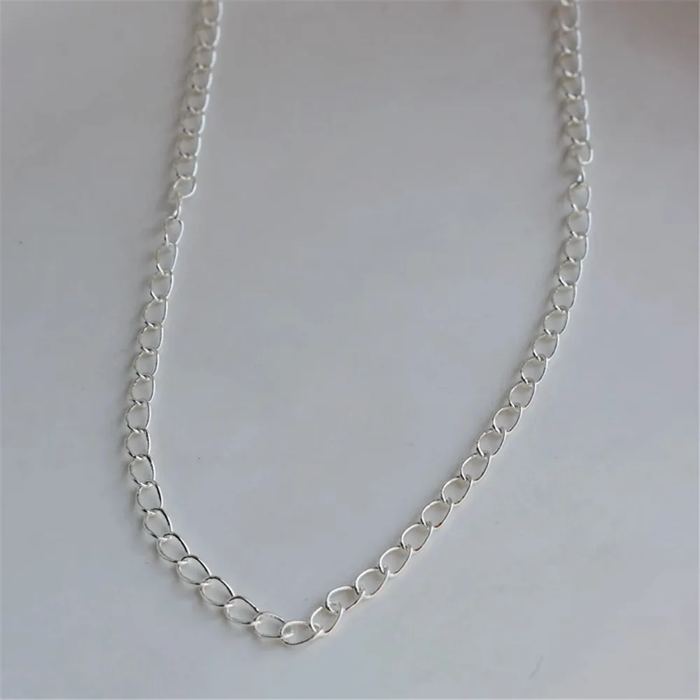 Silver Copper Clad Chain, ponytail Chain, Extension Chain, DIY Accessories, Work in Progress, 2.8mm