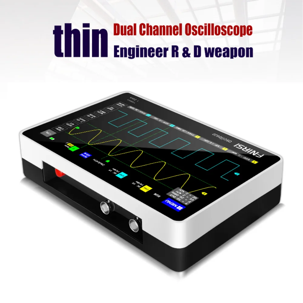 FNIRSI-Oscilloscope à tablette numérique portable, 1013D, 7 pouces, canal touristique, bande passante 100m, taux d\'échantillonnage 1GS, mini tablette