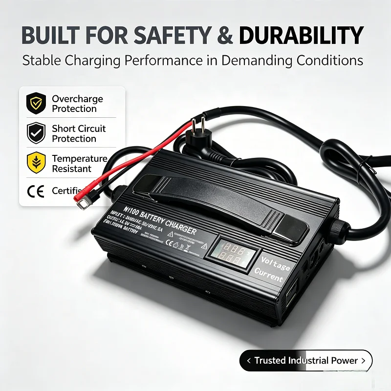 Hot Item 14.6V 40A Smart LFP Battery Charger for 12V LiFePO4 Batteries Fully Automatic Fast Charging with Cooling Fan