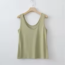 Tank Top Essential Sleeveless Casual Womens Lightweight Soft - Avocado Green