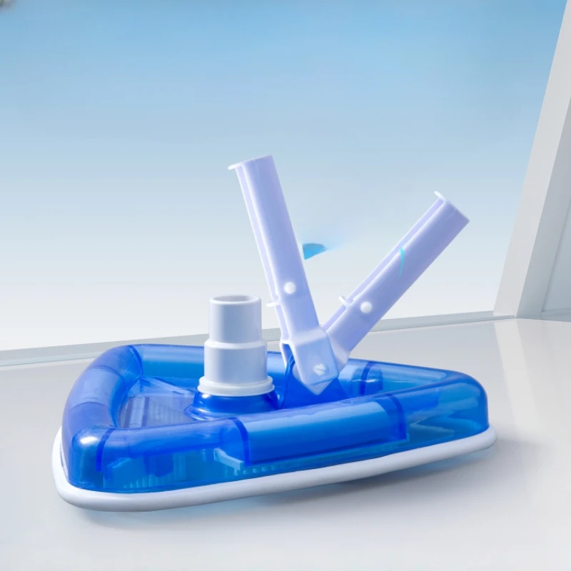 

Swimming pool suction head suction device blue and white accessories 14 "with bottom brush and side brush suction head.