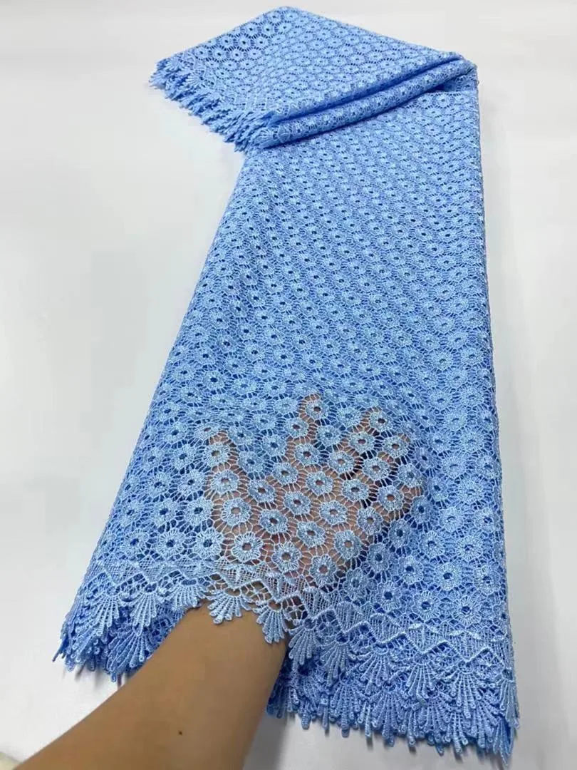 

Hot Selling African Lace Fabric 2024 Embroidered Fabric Nigerian Guipure Lace Fabric High Quality French Cord Lace Fabric JL404