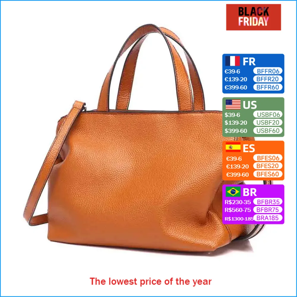 Motingsome Simple European and American Style Roomy Bag Soft Genuine Leather Handbag Luxury Boston Casual Tote 2023 Winter New