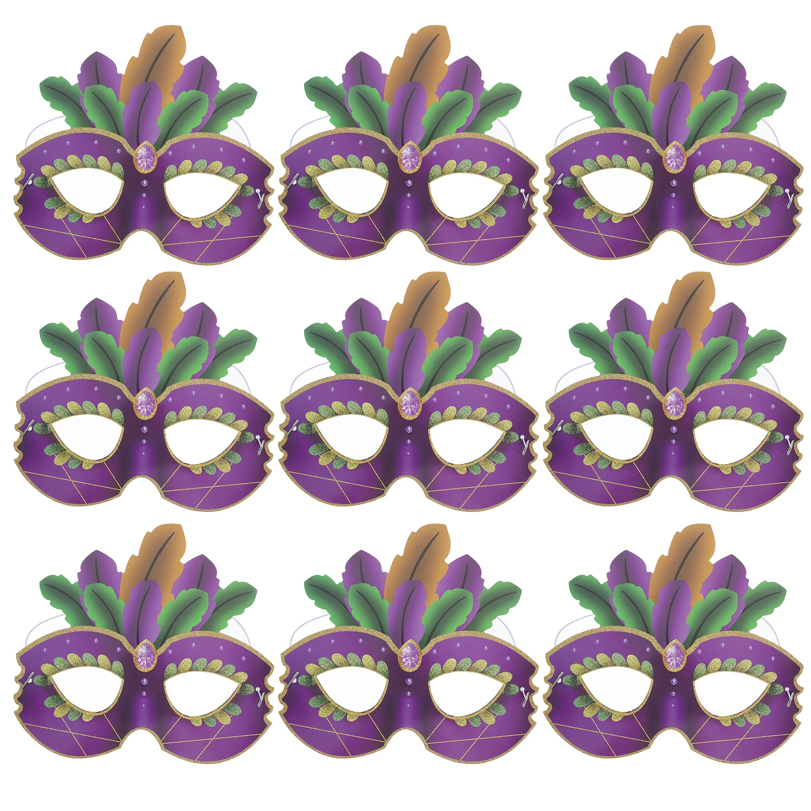 

10 Pcs Face Mask Children's Carnival Masks Cartoon for Kids Girl Costume Ball Party