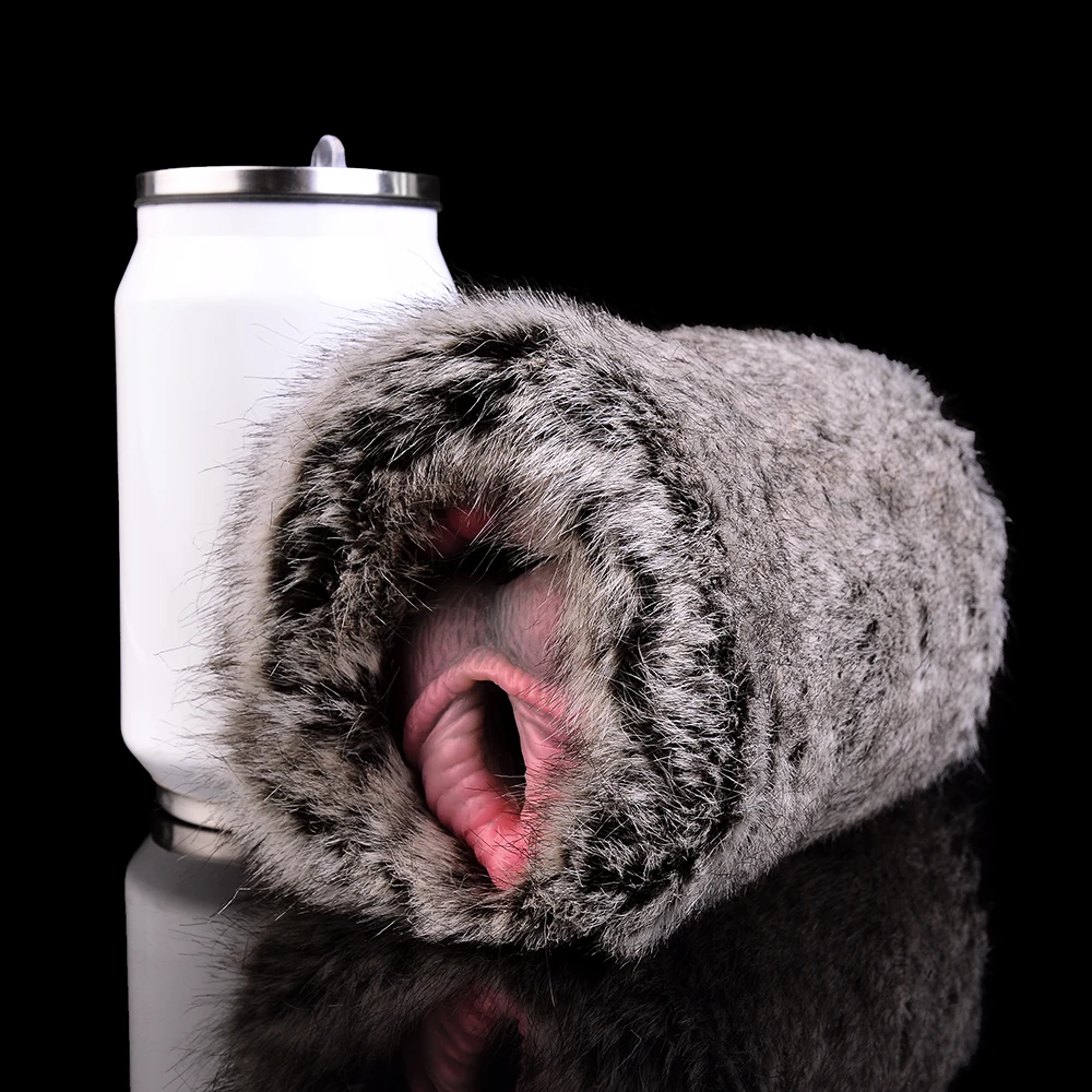 YOCY Realistic Dog Male Masturbator With Fur Penis Stroker Massager Lifelike Vagina Pocket Pussy Fetish Sex Toys For Adult Men