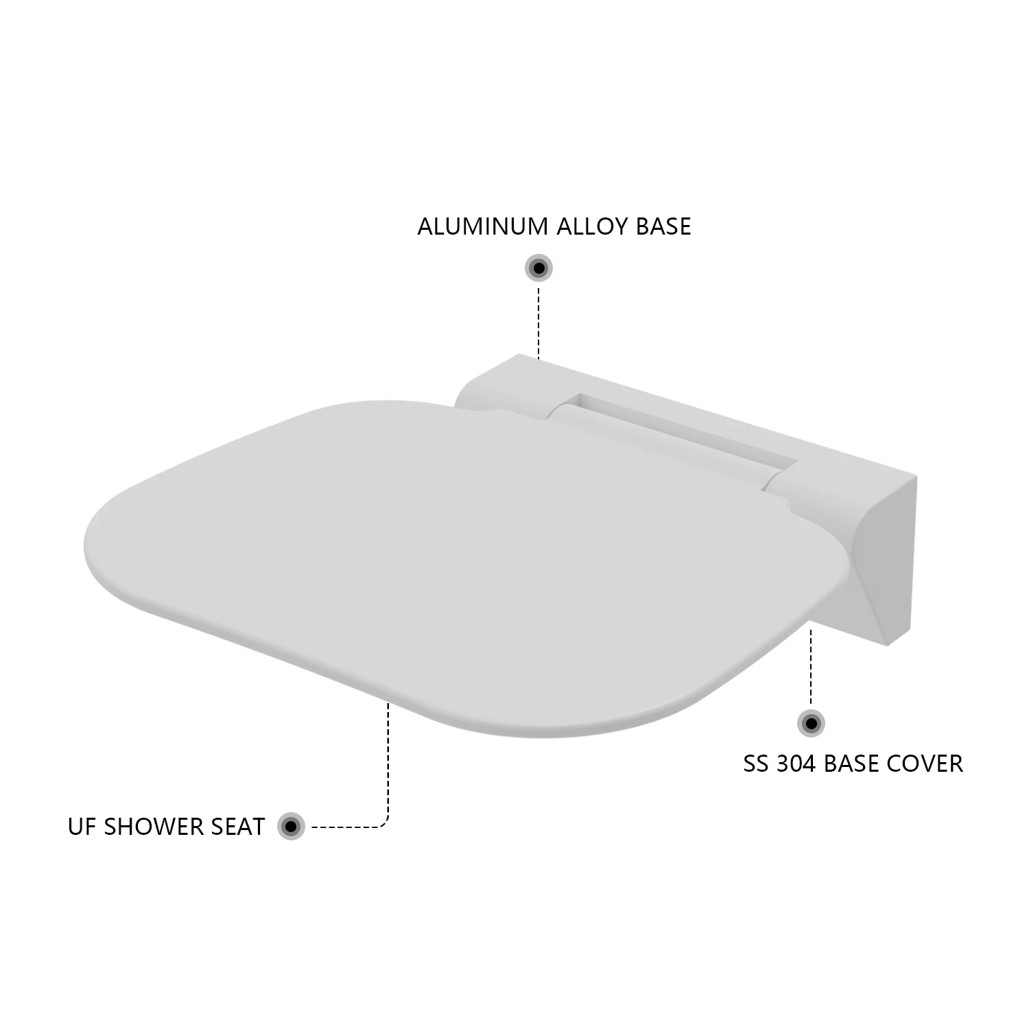 High Strength Folding Shower Seat Bathroom Chair Durable Comfortable Compact Modern Minimalist Stylish Hot Selling