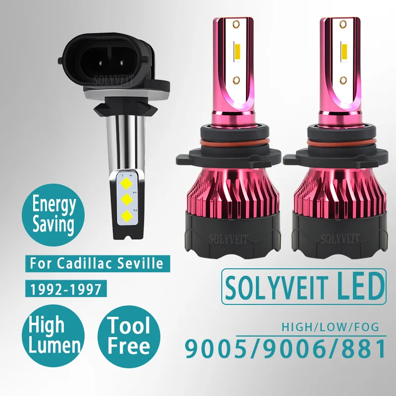 

Enhanced Night Visibility waterproof LED 9005 9006 881 Headlight Foglight For Cadillac Seville 1992 1993 1994 1995 1996 1997