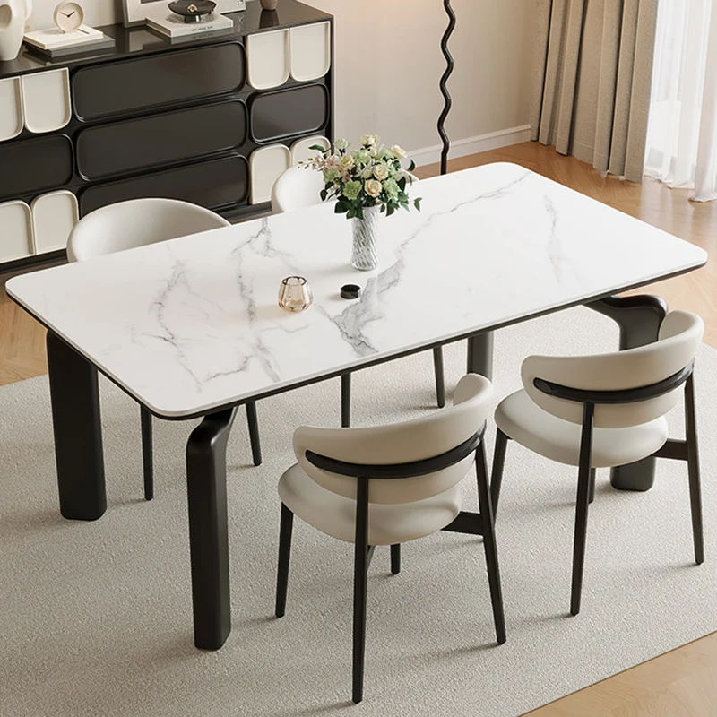 Soft Ergonomic Dining Table Wide Nordic Kitchen Table Minimalist Comfortable Tavolo Pranzo Commercial Dining Furniture