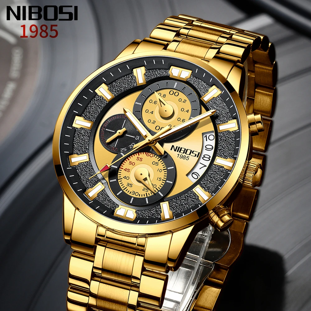 

Watches for Men Top Luxury Brand NIBOSI Quartz Men’s Watch Sport Waterproof Wrist Watches Chronograph Date Relogio Masculino