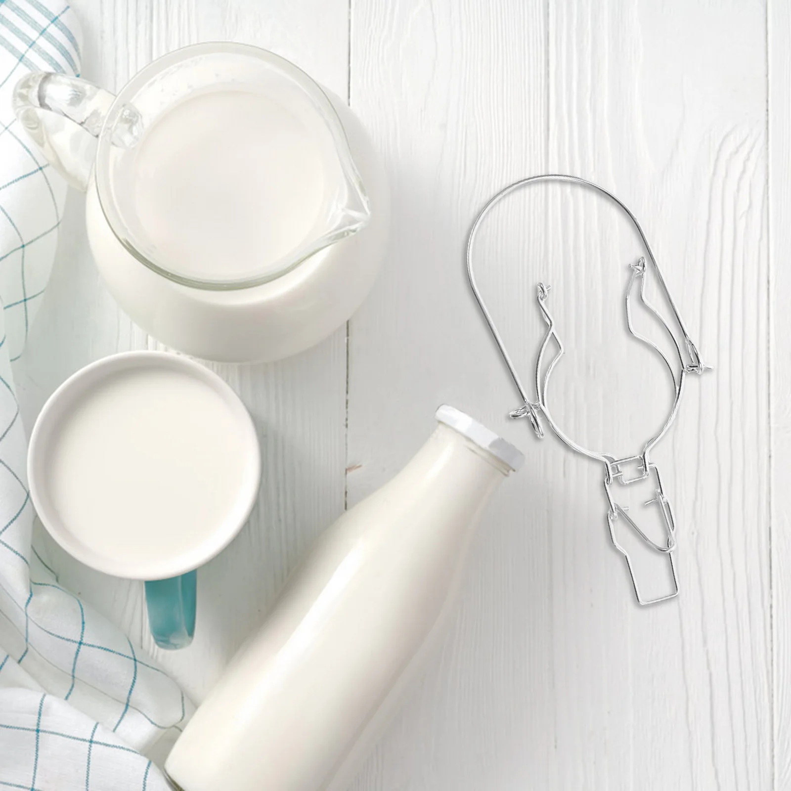 8 قطعة جرة الختم مشبك معدني الزجاج ميسون جرة سلك قفل السحابات لحفظ الطعام استبدال علب مانعة للتسرب #5