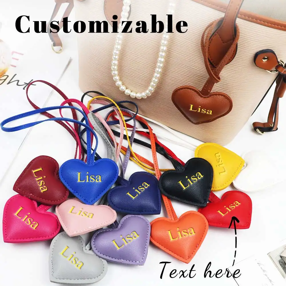 Customized Letter Creative Love Leather Bag Accessories, Car Pendant Bag Accessories, Business Trip Luggage Accessories