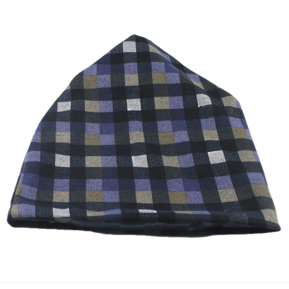 New Fashion Plaid Women Warm Beanies Skullies Casual Girls Hat Scarf Two Used Outdoor Dance Beanie Girls Bonnet Gorras Sales