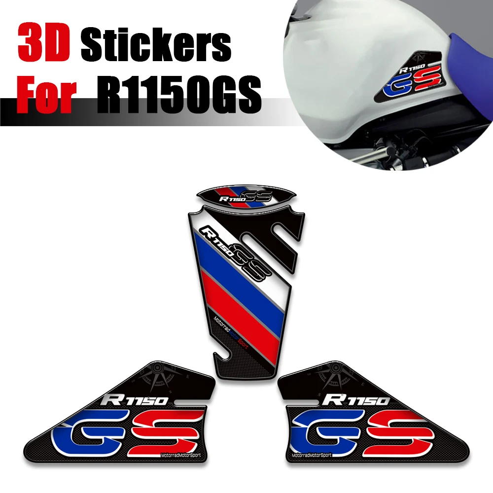 

Motorcycle 3D Stickers For BMW R1150GS R 1150 GS R1150 GSA Tank Knee Pad Grips Decals Protector Gas Fuel Oil Kit ADV Adventure