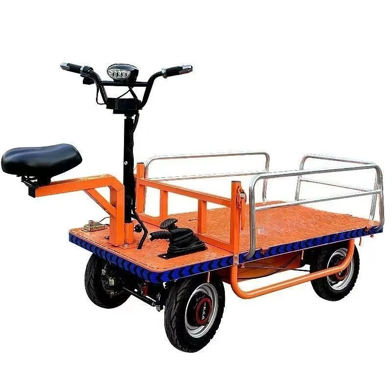 

Competitive Price Heavy Transport Motorized Cart 4 Wheel Battery Powered Electric Flat Panel Multi-Function Cart